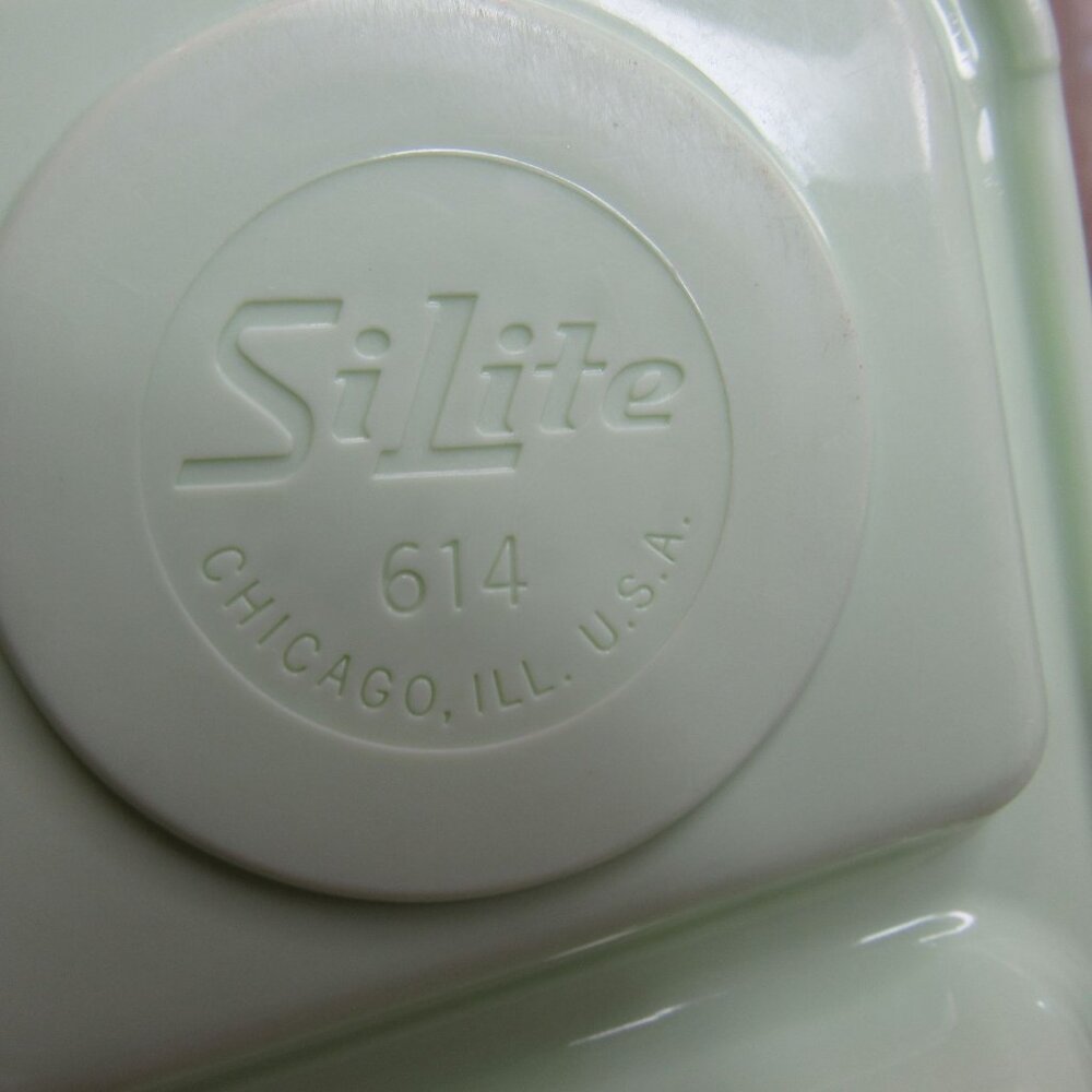 Vintage SiLite School Divided Lunch Cafeteria Tray Green Lot of 8 Trays - Picture 3 of 4